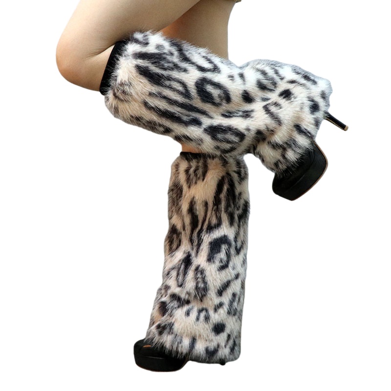 Faux Fur Leg Warmers Winter Soft Fluffy Boot Covers Plush Boots Socks Sleeve